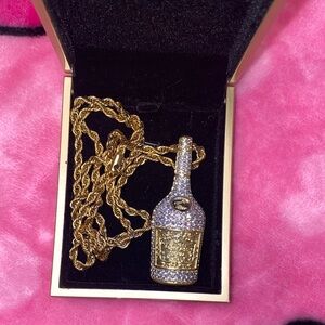 Gold and Silver Cognac Necklace NIB